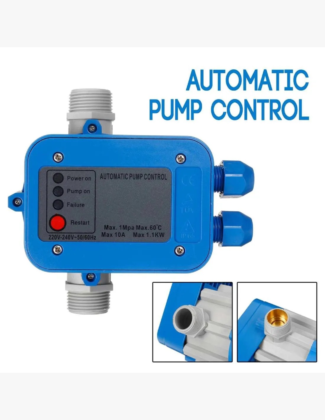 CONTROLADOR AUTOMÁTICO BOMBA AGUA 0.5 HP 1 HP - 3