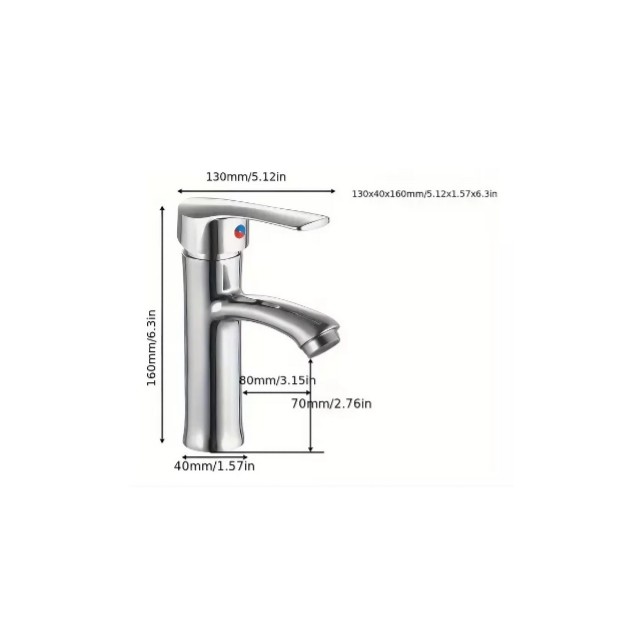 LLAVE LAVAMANOS MONOMANDO GRIFERIA ACERO A10989 - 2