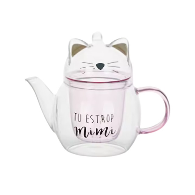TETERA DE VIDRIO DE BOROSILICATO TIPO GATO T-00037 - 1