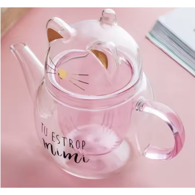 TETERA DE VIDRIO DE BOROSILICATO TIPO GATO T-00037 - 2