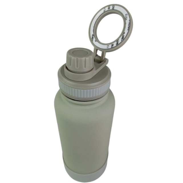 BOTELLA DE ACERO INOX 650ML CON SOPORTE DE TELÉFONO - 1