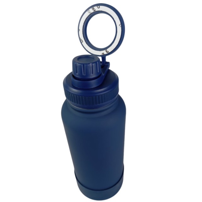 BOTELLA DE ACERO INOX 650ML CON SOPORTE DE TELÉFONO T-1004 - 1