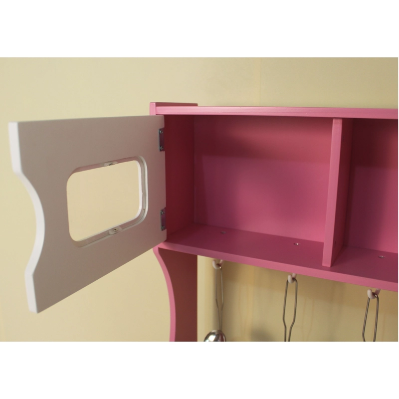 COCINA DE JUGUETE MULTIFUNCION + ACCESORIOS 90X60X30CM KIDDI ROSADA - 5