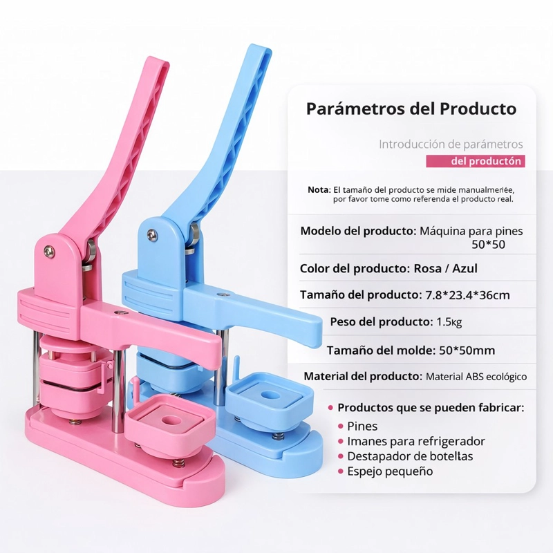MAQUINA DE IMANES PVC ROSADA MATRIZ CUADRADA 5X5CM - 3