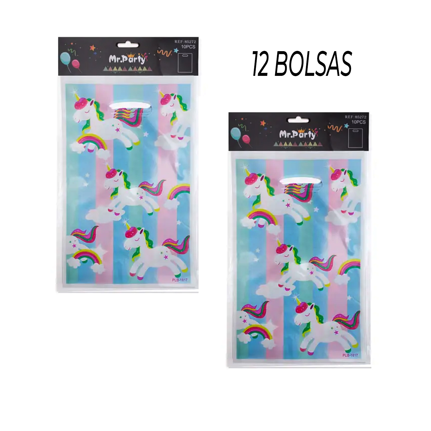 SET TECNOLIBROS CUMPLEAÑOS INFANTIL UNICORNIO COTILLÓN FIESTA 12 PERS - 5