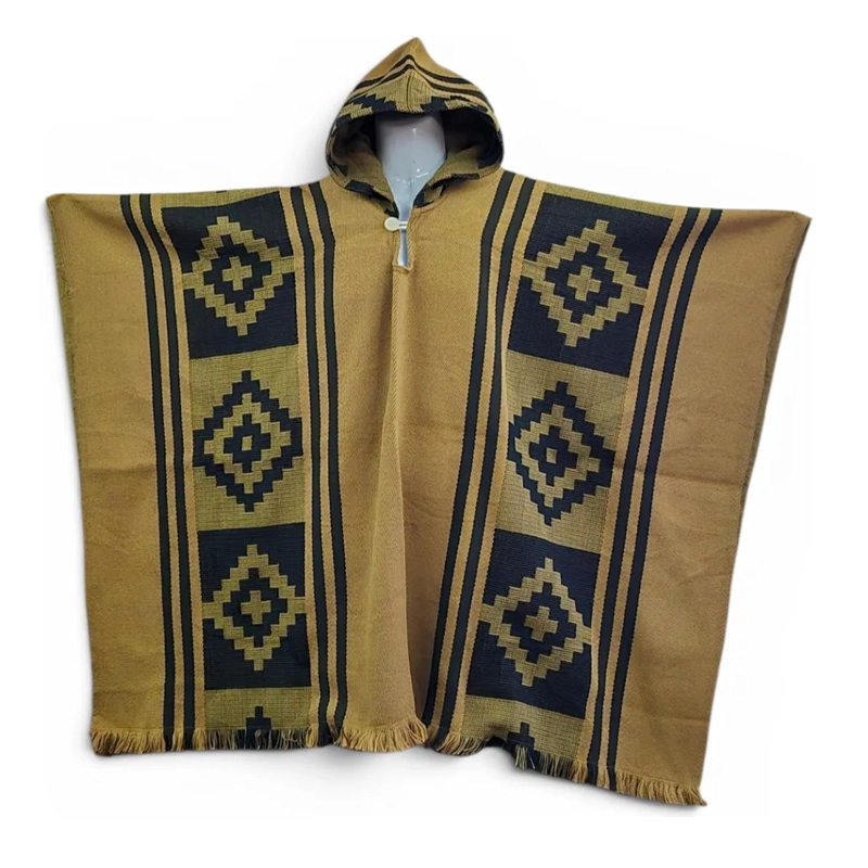 PONCHO LANA DE ALPACA ECUATORIANA ARTESANAL - 2