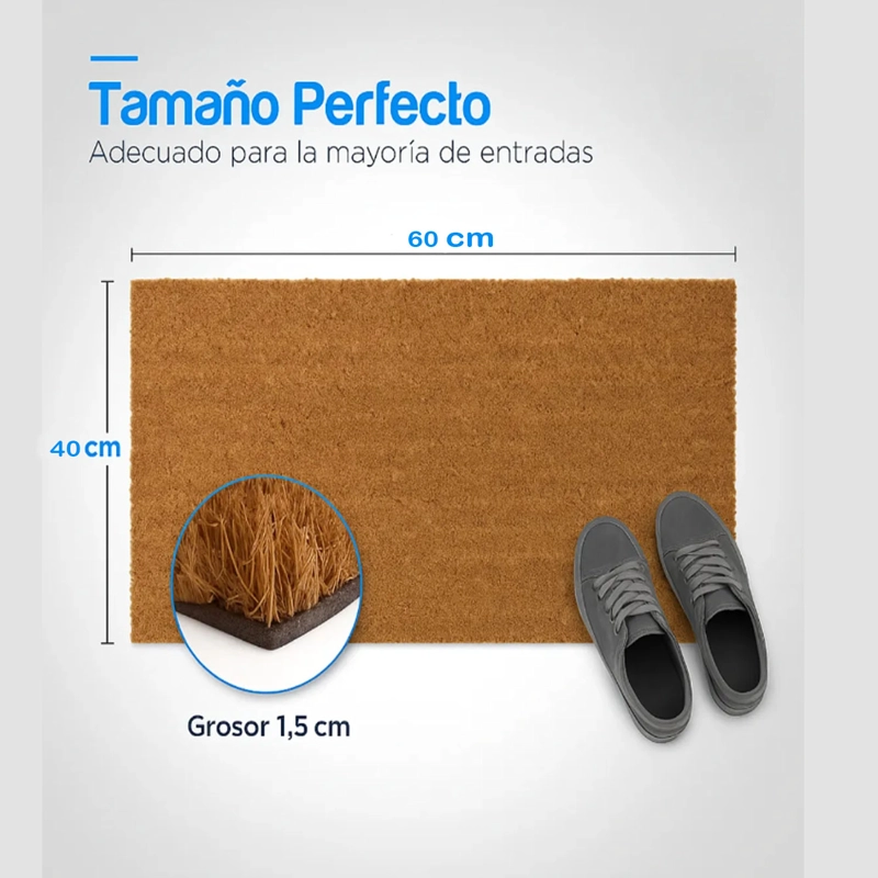 ALFOMBRA TAPETE LIMPIA PIES PERSONALIZADO FIBRA DE COCO NO SE ACEPTAN VISITAS SIN CHISME - 4