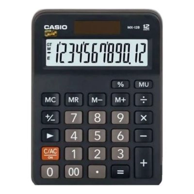 CALCULADORAS PRÁCTICAS TIPO DE MINI-ESCRITORIO MX-12B COLOR NEGRO - 2