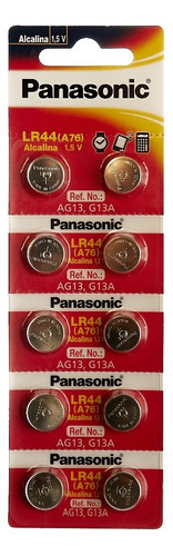 PILAS LR44 /A76/G13A ALCALINAS PANASONIC TIPO BOTON 10U 1.5V - 1