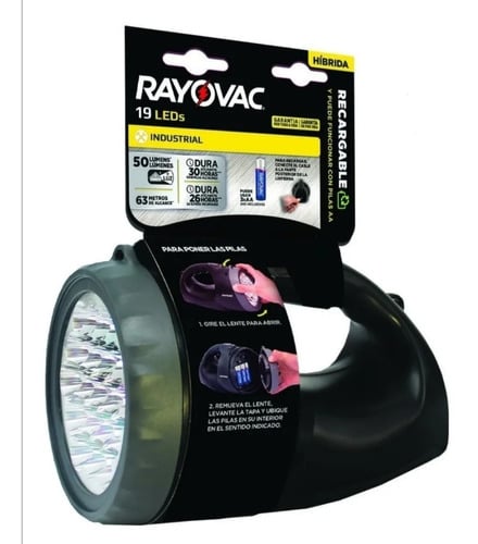 LINTERNA RAYOVAC RECARGABLE 19 LED / SUPERSTORE COLOR DE LA LINTERNA NEGRO COLOR DE LA LUZ BLANCO - 2