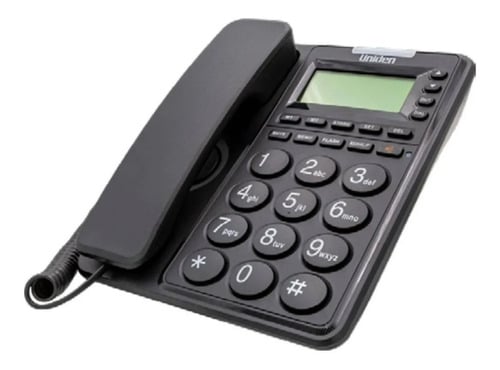 TELÉFONO SOBREMESA  UNIDEN MANOS LIBRES BOTONES GRANDES 6409 NEGRO - 1