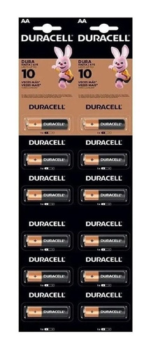 PILA ALCALINA DURACELL AA TIRA 12 UNIDADES - 1