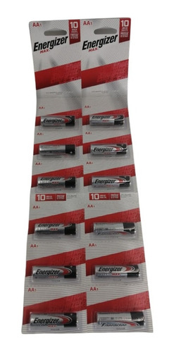 PILAS ALCALINAS ENERGIZER MAX AA LR6 1.5V TIRA 12 UNIDADES - 1