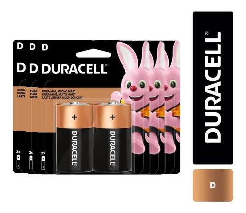 PACK 12 PILAS ALCALINA DURACELL TAMAÑO D 15000 MAH - 1