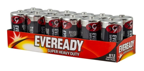 PILA EVEREADY SUPER HEAVY DUTY D 12 UNID (D12) CARBON ZINC - 1