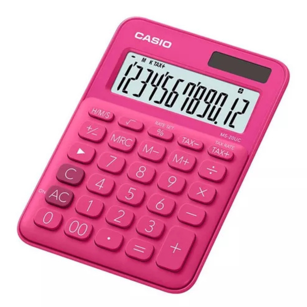 CALCULADORA CASIO MS-20UC COLORES FUCSIA - 1