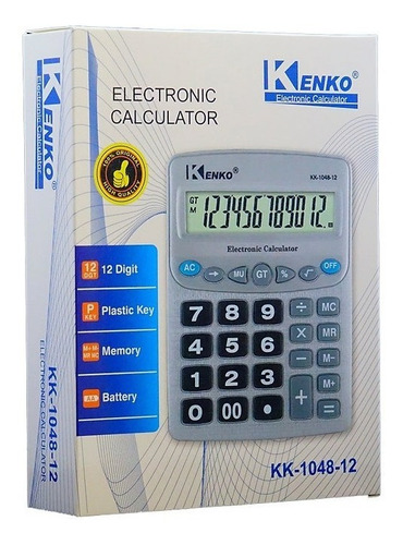 CALCULADORA DE ESCRITORIO GRANDE KENKO KK-1048-12 - 1