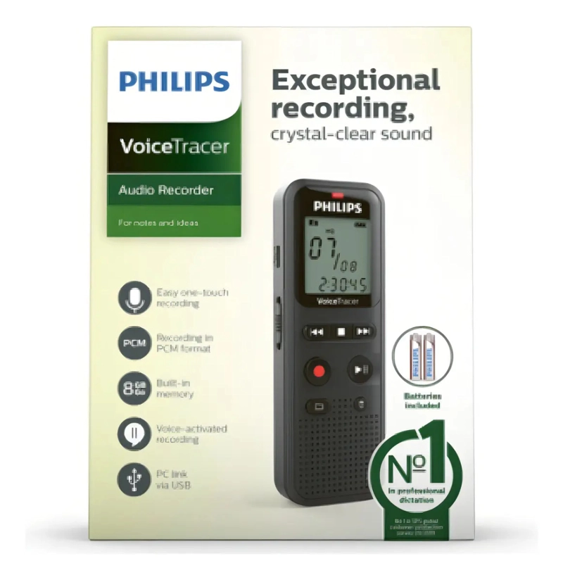 GRABADORA DE VOZ PHILIPS DVT1160 VOICETRACER - 2