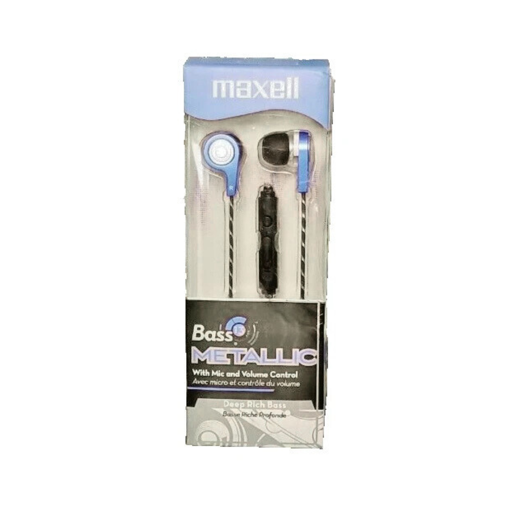 AUDIFONOS MANOS LIBRES MAXELL BASS13 METALLIC SEB-BLUE AZUL - 3