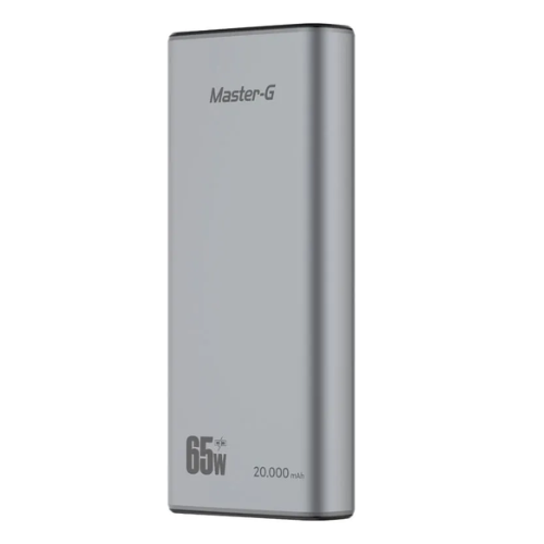 CARGADOR PORTÁTIL MASTER G 20000 MAH PD 65W QUICK CHARGE COLOR GRIS - 1