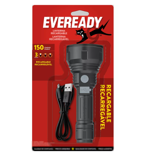 EVEREADY LINTERNA RECARGABLE USB 150 LUMENES 3 MODOS - 1