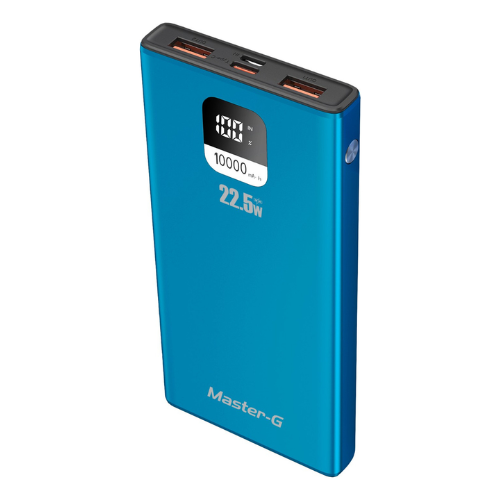 BATERÍA EXTERNA POWER BANK 10000 MAH 22.5W PD MASTER-G COLOR AZUL - 1