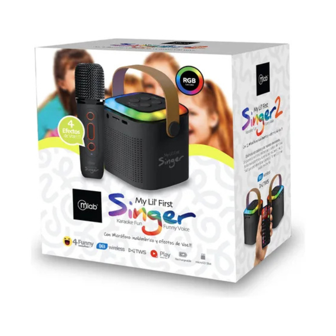 PARLANTE PORTATIL MICROLAB MY LIL FIRST SINGER KARAOKE FUN FUNNY VOICE 09390 - 3