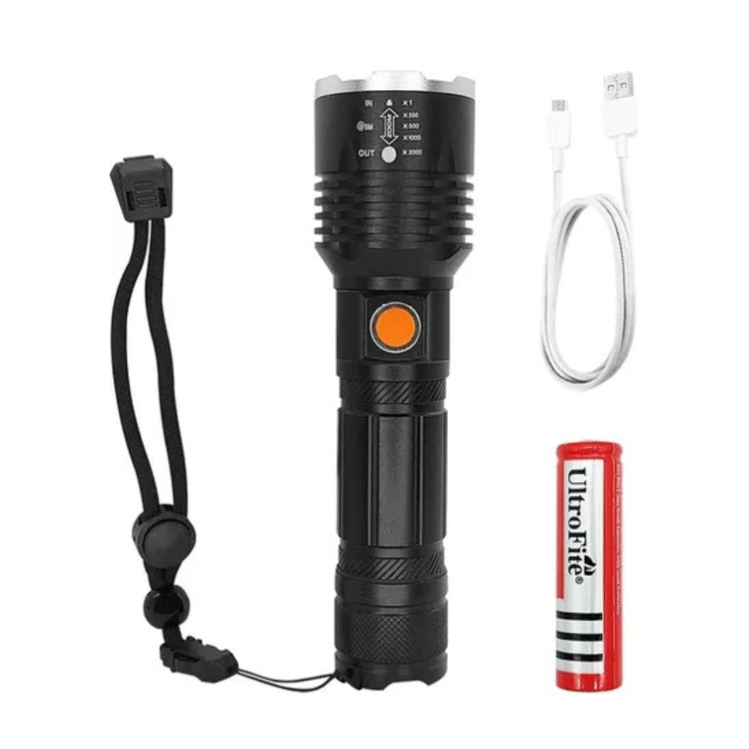 LINTERNA LED RECARGABLE FLASHLIGHT XA-B600 2000LUMENES - 2