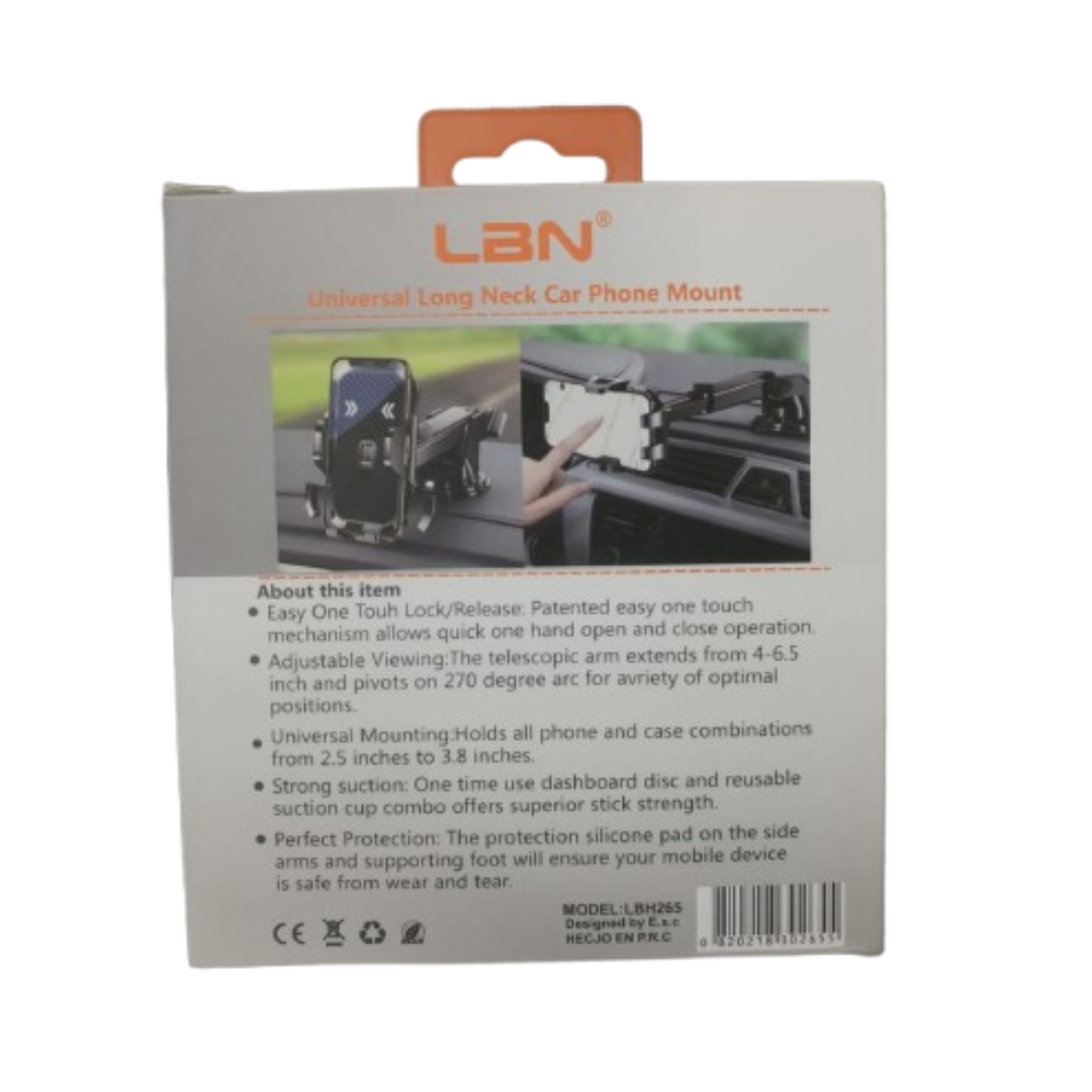 SOPORTE PORTA CELULAR PARA VEHICULOS LBN LBH265 EN COLOR NEGRO - 3