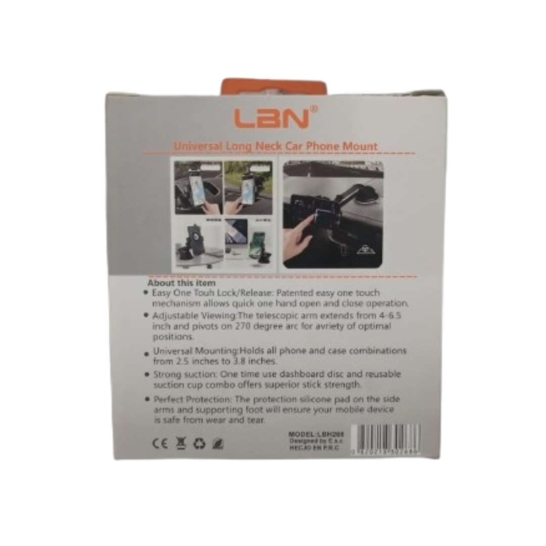 SOPORTE PORTA CELULAR PARA VEHICULOS LBN LBH268 EN COLOR NEGRO - 3