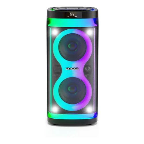PARLANTE BLUETOOTH PORTATIL AIWA KARAOKE TWS LED AW-POH4D COLOR NEGRO - 1