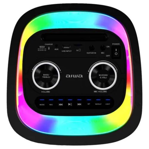 PARLANTE BLUETOOTH PORTATIL AIWA KARAOKE TWS LED AW-POH4D COLOR NEGRO - 2