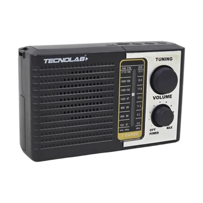 RADIO PORTATIL TECNOLAB TL639 EN COLOR NEGRO  5W - 2