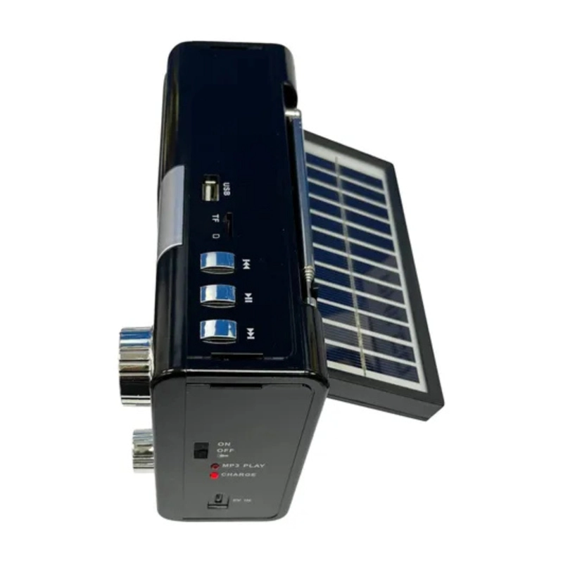 RADIO SOLAR PORTATIL TECNOLAB TL635 EN COLOR NEGRO 5W - 3