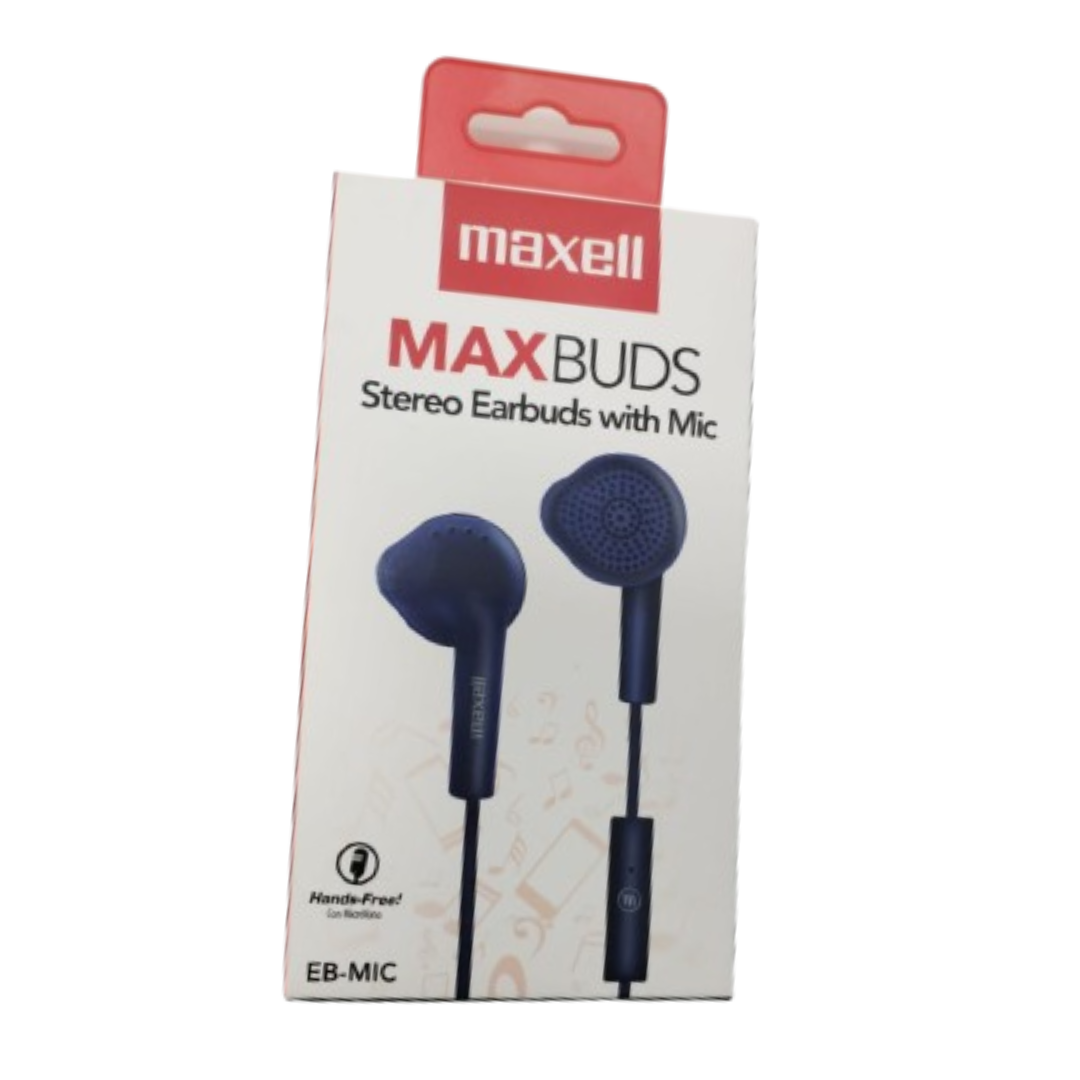 AUDIFONOS MANOS LIBRES MAXELL MAXBUDS EB-MIC AZUL - 3