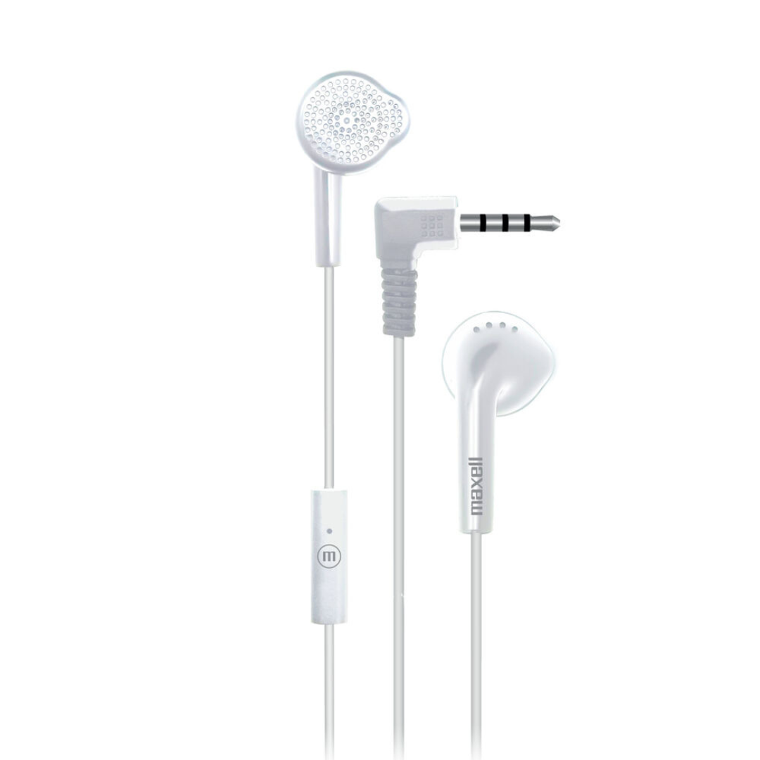 AUDIFONOS MANOS LIBRES MAXELL MAXBUDS EB-MIC EN COLOR BLANCO - 1