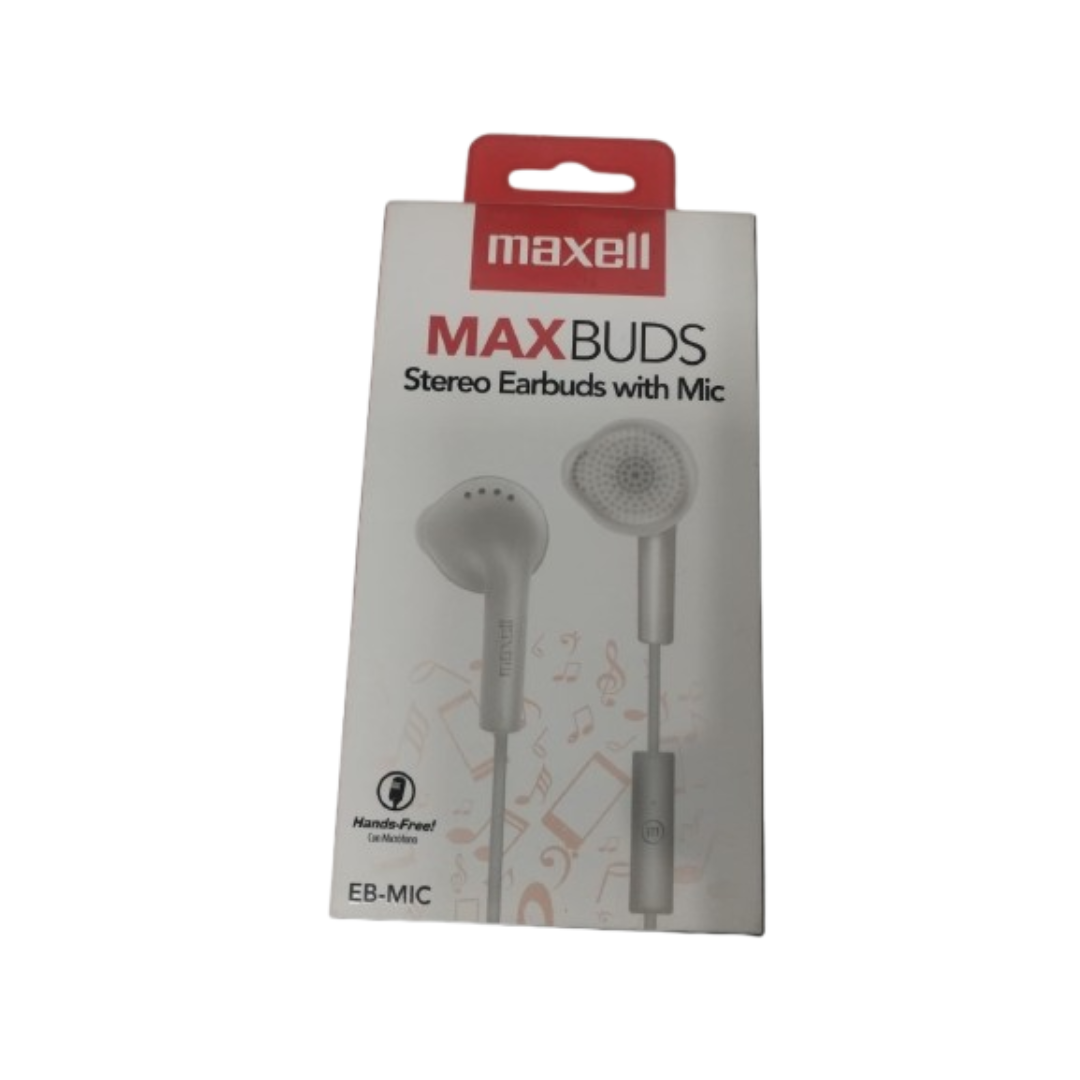 AUDIFONOS MANOS LIBRES MAXELL MAXBUDS EB-MIC EN COLOR BLANCO - 3