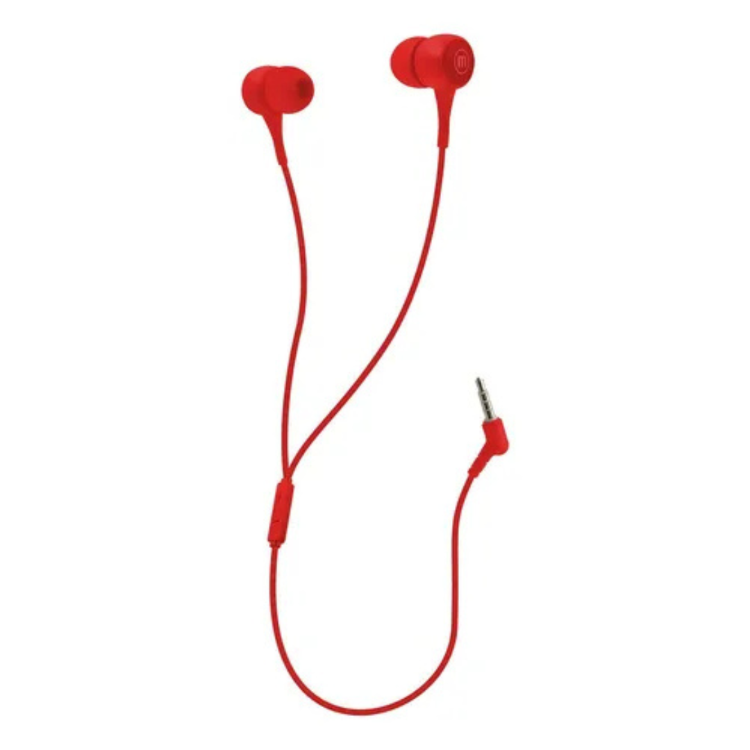 AUDIFONOS MANOS LIBRES MAXELL IN-POP EN COLOR ROJO - 1