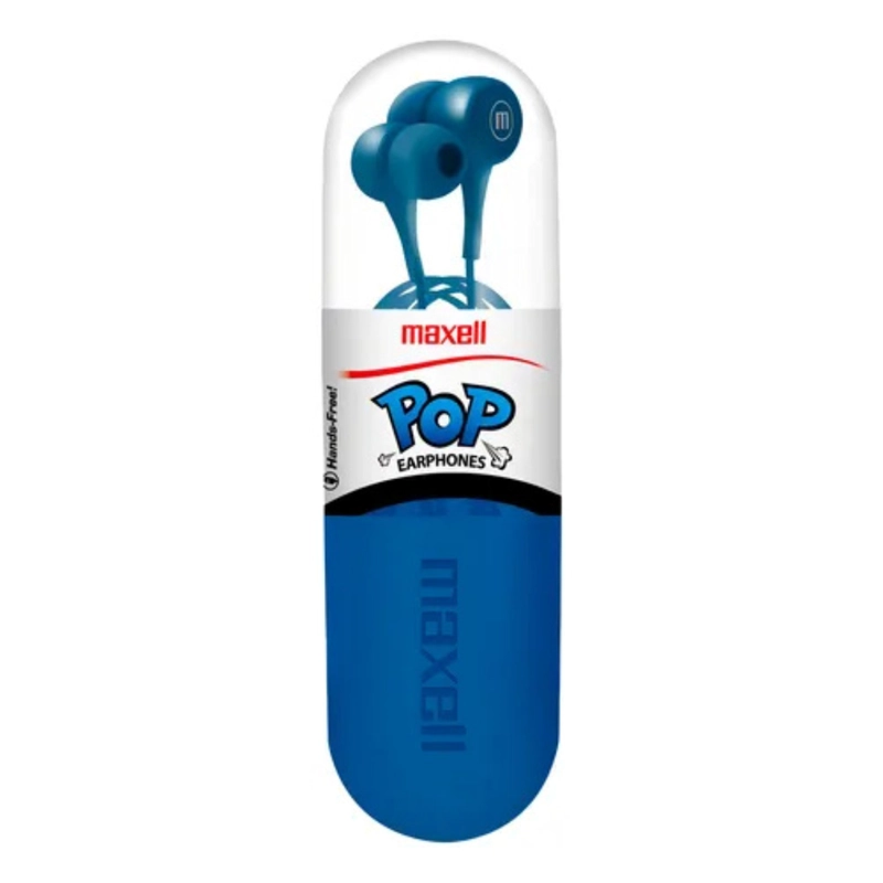 AUDIFONOS MANOS LIBRES MAXELL IN-POP AZUL - 3