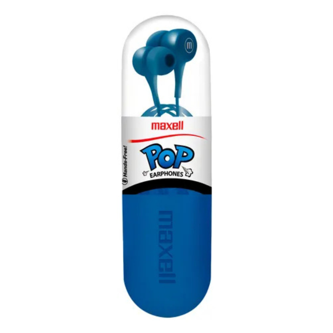 AUDIFONOS MANOS LIBRES MAXELL IN-POP AZUL - 3
