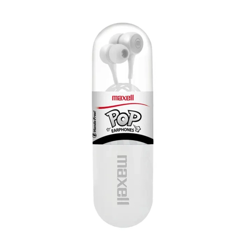 AUDIFONOS MANOS LIBRES MAXELL IN-POP EN COLOR BLANCO - 3