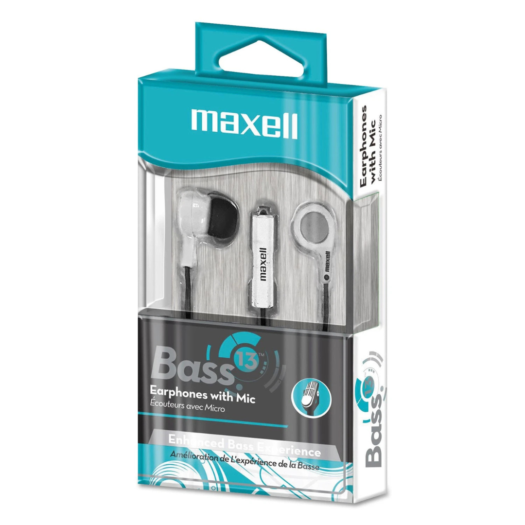 AUDIFONOS MANOS LIBRES MAXELL BASS13 B-13 EN COLOR BLANCO - 2