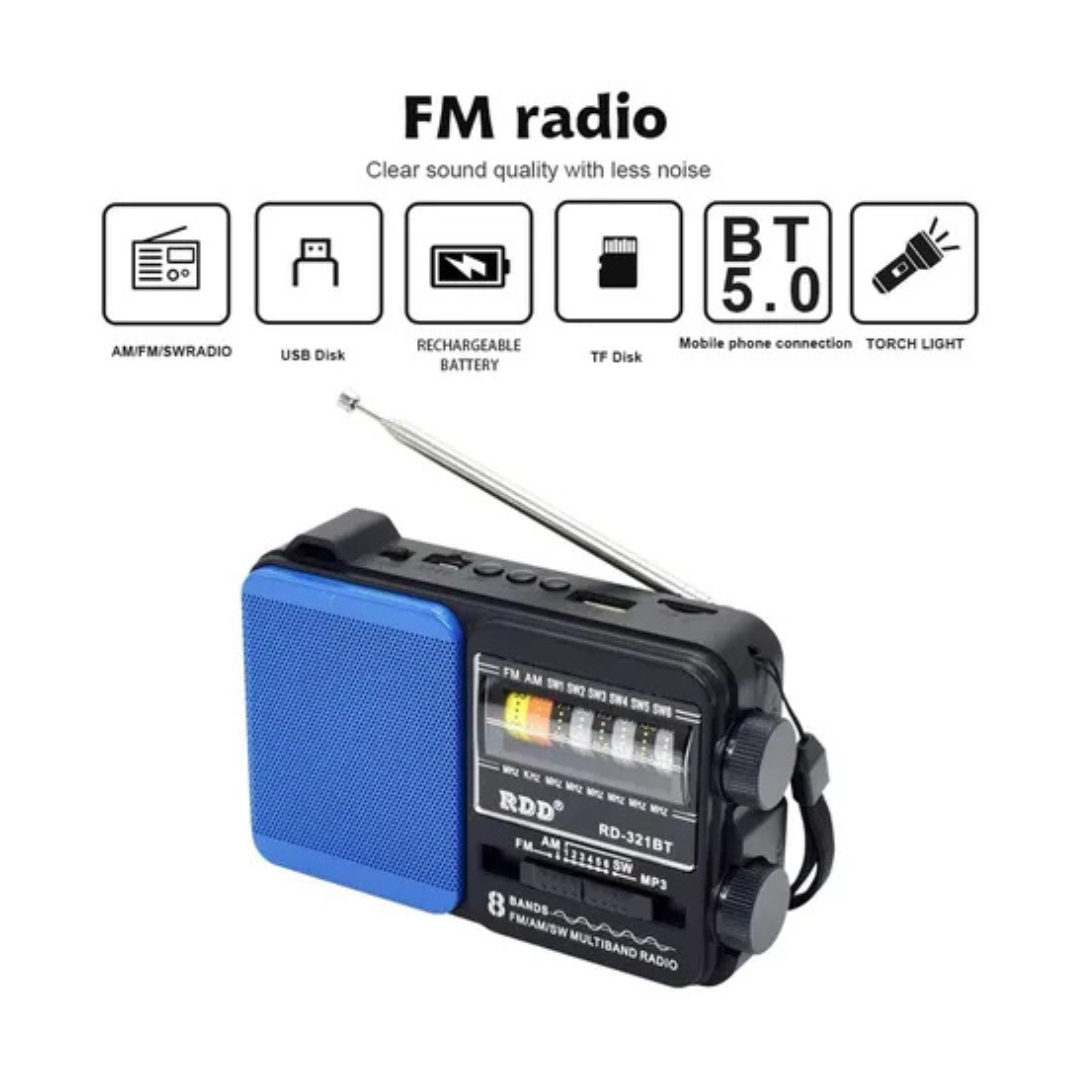 RADIO PORTATIL TECNOLAB TL652 EN COLOR NEGRO - 2