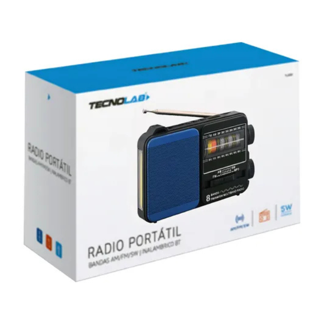 RADIO PORTATIL TECNOLAB TL652 EN COLOR NEGRO - 3