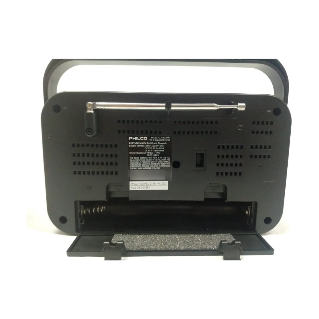 RADIO PORTATIL PHILCO BLUETOOTH PJR2200BT-SL EN COLOR NEGRO - 2