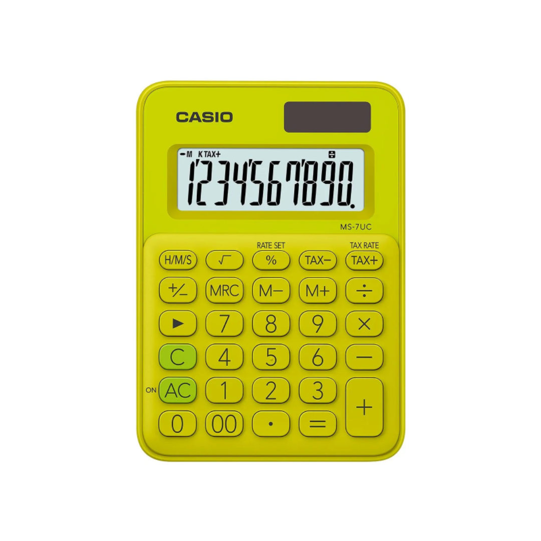 CALCULADORA CASIO MS-7UC-YG VERDE - 1