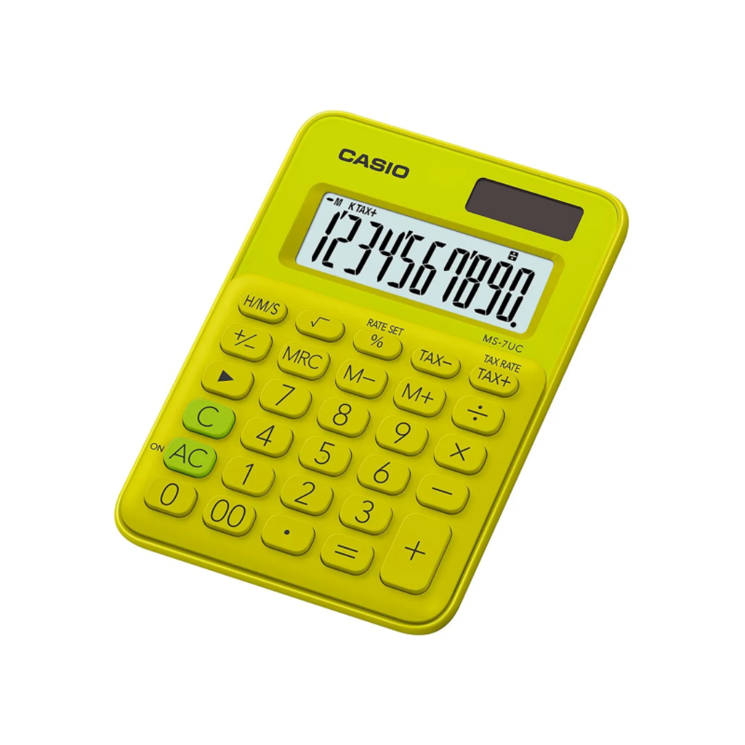 CALCULADORA CASIO MS-7UC-YG VERDE - 2