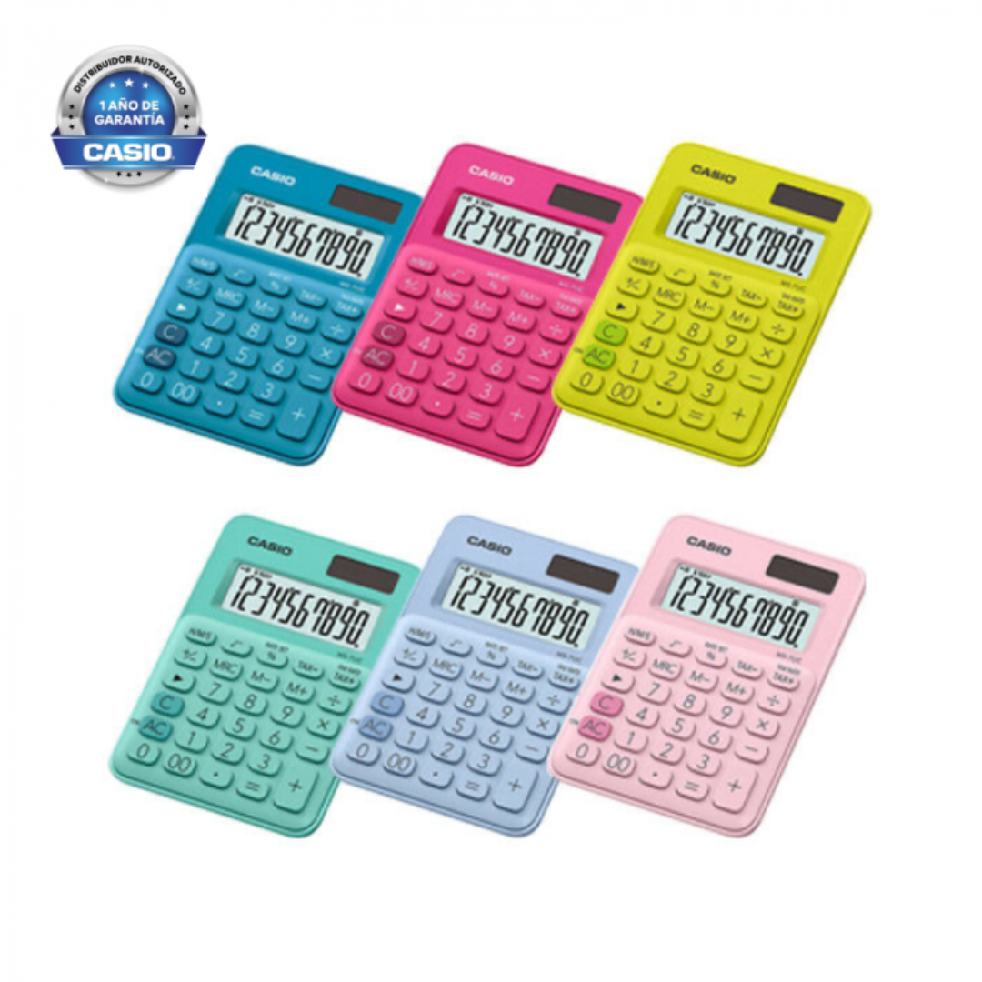 CALCULADORA CASIO MS-7UC-YG VERDE - 3