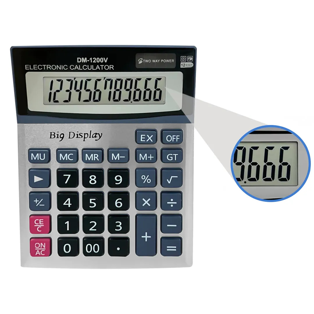 CALCULADORA ELECTRONICA DM-1200V HAOMAI 11375 - 1