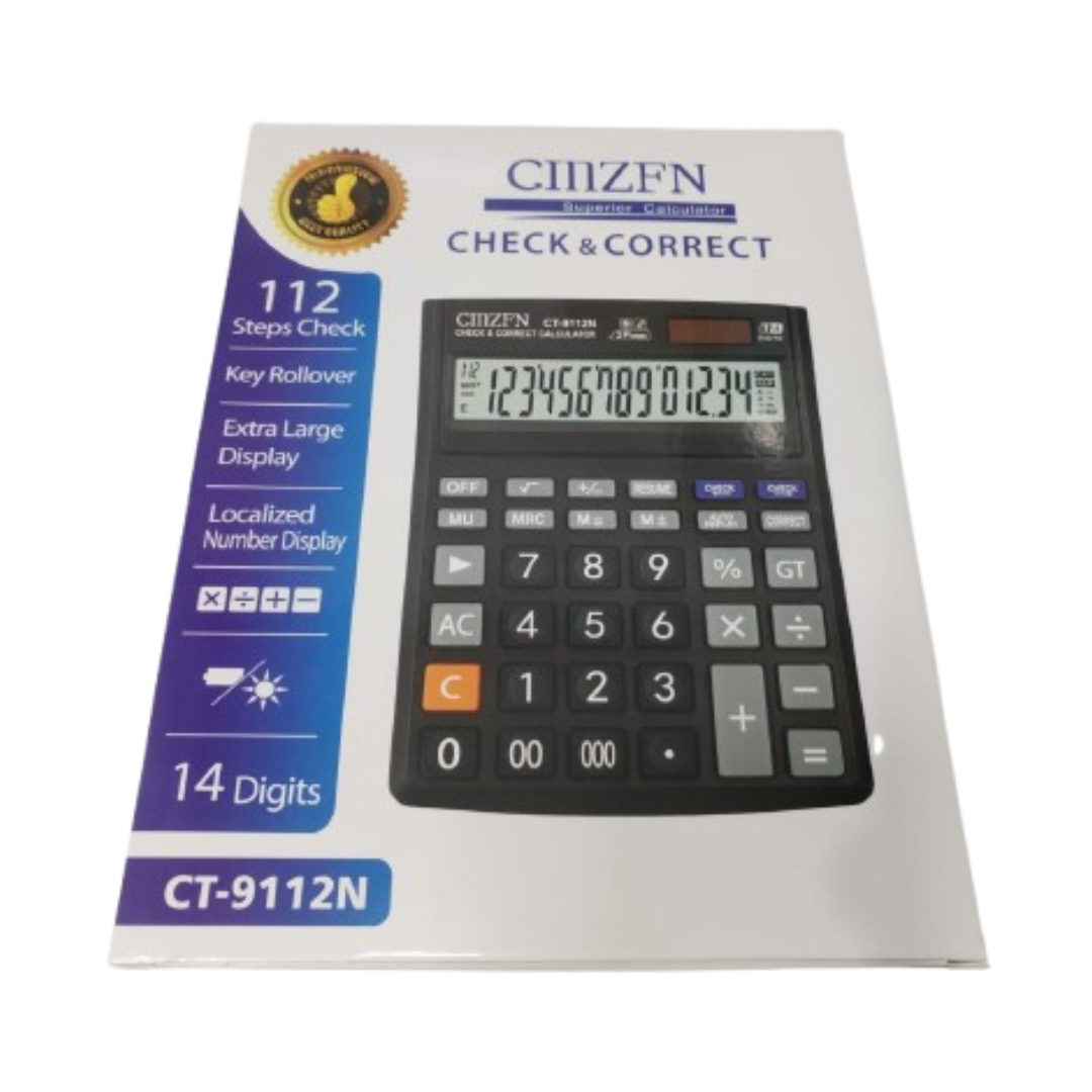 CALCULADORA ELECTRONICA CINZFN CT-9112N EN COLOR NEGRO - 3